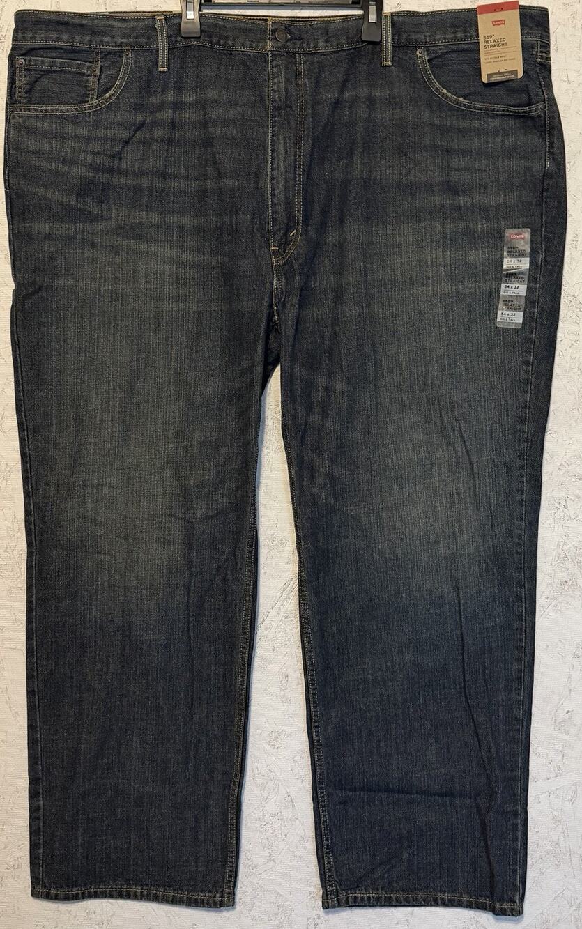 Levi's 559 Relaxed Straight Fit Jeans Blue Big & Tall Size 54x32 NWT NEW